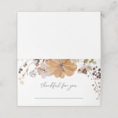 Elegante Herfst Thanksgiving Friendsgiving Diner Plaatskaartje (Buitenkant ongevouwen)