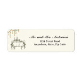 Elegante herfst-thanksgiving retouradreslabel etiket (Voorkant)