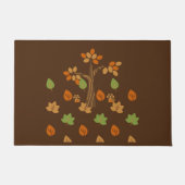 Elegante Herfst Tree & Leaf Stijlvol Deurmat (Voorkant)