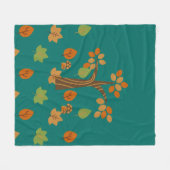 Elegante Herfst Tree & Leaf Stijlvol Fleece Deken (Voorkant (Horizontaal))