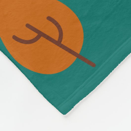 Elegante Herfst Tree & Leaf Stijlvol Fleece Deken (Hoek)