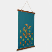 Elegante Herfst Tree & Leaf Stijlvol Hangend Wandkleed (Gebogen)