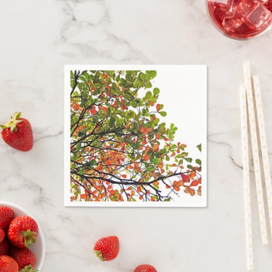 Elegante Herfst Tree Thema Papier Servet (Insitu)