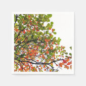 Elegante Herfst Tree Thema Papier Servet (Voorkant)