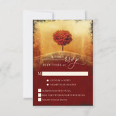 Elegante Herfst Tree Wedding RSVP Kaart (Voorkant)