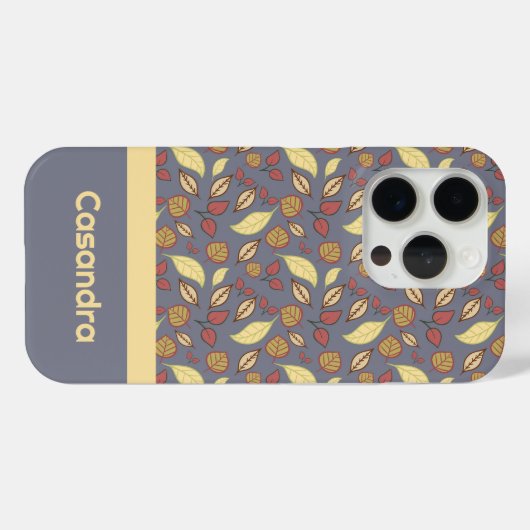 Elegante herfst vallende bladeren Waterverf gewoon Case-Mate iPhone Case (Achterkant (horizontaal))