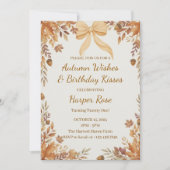 Elegante Herfst verjaardagsuitnodiging Kaart (Voorkant)
