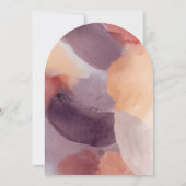 Elegante herfst verlaat moderne herfstkunstbruilof kaart (Achterkant)