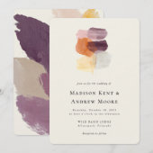 Elegante herfst verlaat moderne herfstkunstbruilof kaart (Voorkant / Achterkant)