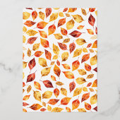 Elegante herfst verlaat rustieke Boho-bruiloft Folie Uitnodiging (Achterkant)