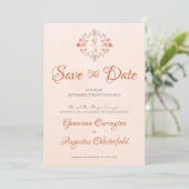 Elegante herfst verlovingsaankondiging bewaar datu save the date (Staand voorkant)