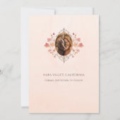 Elegante herfst verlovingsaankondiging bewaar datu save the date (Achterkant)