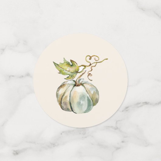 Elegante Herfst Vrijgezellenfeest pompoen kalligra Confetti (Kleine voorkant)