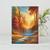 Elegante herfst waterval bruids douche uitnodiging (Staand voorkant)