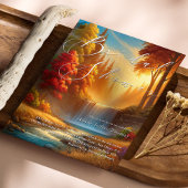 Elegante herfst waterval bruids douche uitnodiging