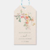 Elegante Herfst Waterverf Appels bruiloft Cadeaulabel (Voorkant)