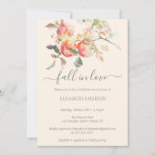 Elegante Herfst Waterverf appels en bloemen Kaart (Voorkant)