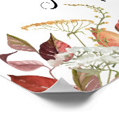 Elegante herfst waterverf bloem bruiloft poster (Hoek)