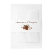 Elegante Herfst Waterverf Bloemenroest Sinaasappel Uitnodigingen Wikkel (Voorkant Voorbeeld)