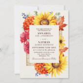 Elegante herfst Waterverf Floral QR Code Kaart (Voorkant)