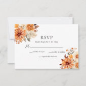 Elegante herfst Waterverf RSVP bruiloft Kaart (Voorkant)