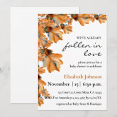 Elegante Herfst Waterverf Sinaasappel Bladerwerk B Kaart (Voorkant / Achterkant)