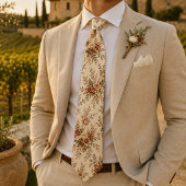 Elegante herfst wilde bloemen bruiloft stropdas