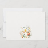 Elegante Herfst Wildflower Pompoen Waterverf bruil Bedankkaart (Achterkant)