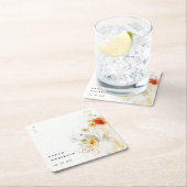 Elegante Herfst Wildflower Pompoen Waterverf bruil Kartonnen Onderzetters (Insitu)