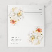 Elegante Herfst Wildflower Pompoen Waterverf bruil Plaatskaartje (Buitenkant ongevouwen)