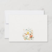 Elegante Herfst Wildflower Pompoen Waterverf bruil RSVP Kaartje (Achterkant)