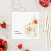 Elegante Herfst Wildflower Pompoen Waterverf bruil Servet (Insitu)