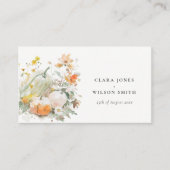 Elegante Herfst Wildflower Pumpkin Wedding Website Informatiekaartje (Voorkant)