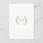 Elegante Herfst Wildflower Wedding Details Kaarten (Achterkant)
