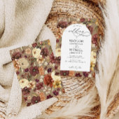 Elegante Herfst Wildflowers Bloemenboog bruiloft Kaart