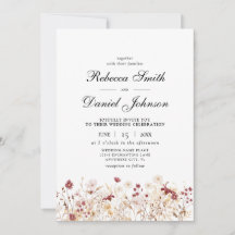 Elegante herfst Wildflowers Bloemenbruiloft