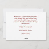 Elegante herfst wit gelukkig Thanksgiving Feestdagenkaart (Achterkant)