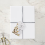 Elegante Herfst Witte Pompoen Dank je Cadeaulabel (Met Touw)