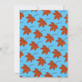 Elegante herfstblaadjes Blauwe Herfst Bloemenbruil Kaart (Achterkant)