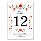 Elegante herfstbladeren bruiloft kaart (Voorkant)