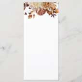 Elegante Herfstbladeren Bruiloft Menu (Achterkant)