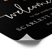 Elegante Herfstbladeren Bruiloft Poster (Hoek)