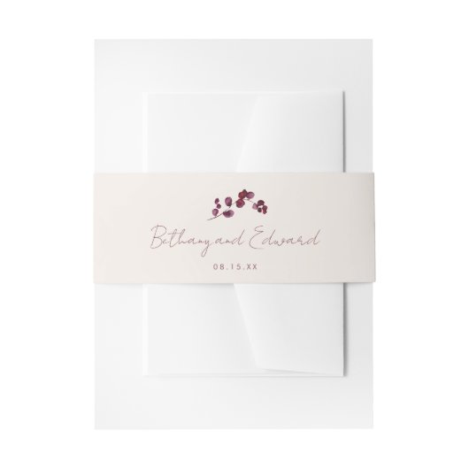 Elegante herfstbladeren bruiloft uitnodigingen wikkel (Voorkant Voorbeeld)