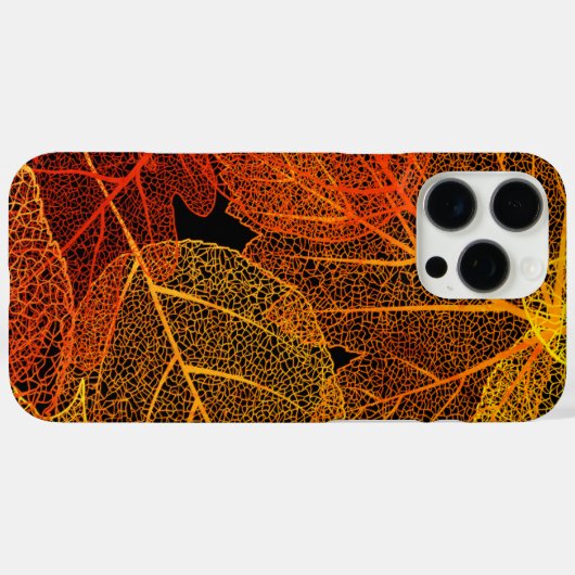 Elegante herfstbladeren getextureerd Case-Mate iPhone case (Achterkant (horizontaal))