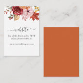 Elegante herfstbladeren herfst bruiloft Details ka Informatiekaartje (Voorkant / Achterkant)