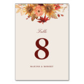 Elegante Herfstbladeren Herfst Bruiloft Kaart (Voorkant)