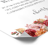 Elegante Herfstbladeren Herfst Bruiloft Poster (Hoek)