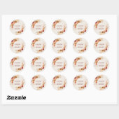 Elegante Herfstbladeren Herfst Bruiloft Ronde Sticker (Vel)