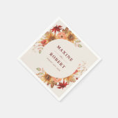Elegante Herfstbladeren Herfst Bruiloft Servet (Hoek)