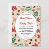 Elegante herfstbladeren herfstbloemen Vrijgezellen Kaart (Voorkant)